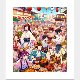 Japanese Landscape - Anime Style Traditional Festival Posters and Art